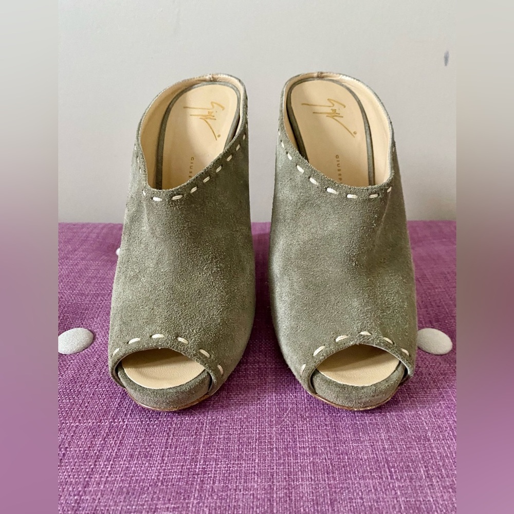 Giuseppe Zanotti Koka Velour Jasmin Wedge Sandals